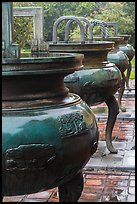 Row of urns, imperial citadel. Hue, Vietnam (color)