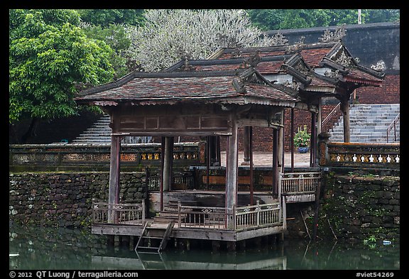 Du Khiem Pavilion, Tu Duc Mausoleum. Hue, Vietnam (color)