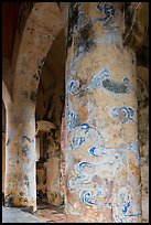 Columns in Stele Pavilion, Tu Duc Mausoleum. Hue, Vietnam ( color)