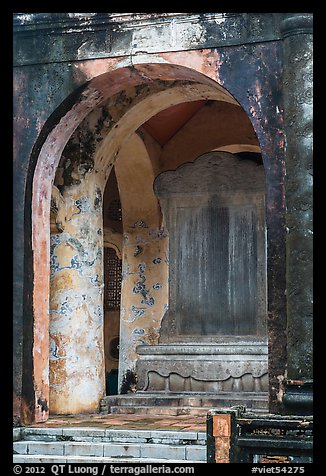 Stele composed by Emperor Tu Duc, Tu Duc Mausoleum. Hue, Vietnam