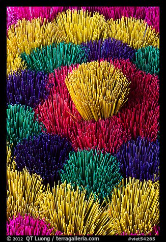 Kaleidoscope of incense sticks. Hue, Vietnam