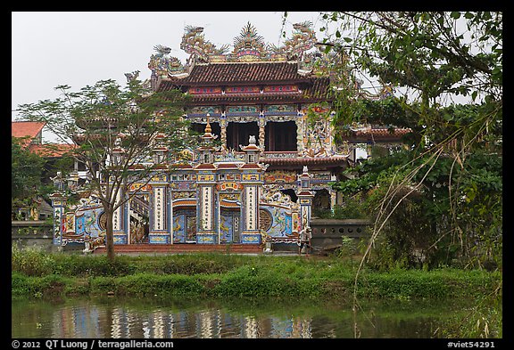 Newly built temple, Thanh Toan. Hue, Vietnam (color)