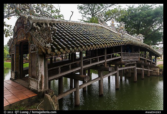 Thanh Toan covered bridge. Hue, Vietnam (color)