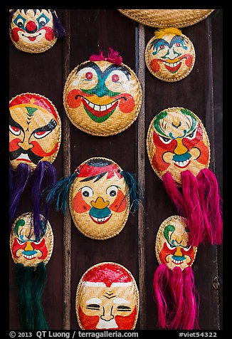 Painted baskets, Temple of the Litterature. Hanoi, Vietnam