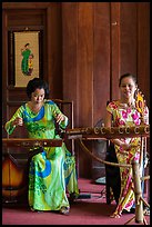 Traditional musicians, Temple of the Litterature. Hanoi, Vietnam (color)
