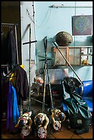 Objects used for water puppetry, Thang Long Theatre. Hanoi, Vietnam (color)