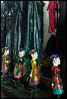 Puppets and waterproof bibs, Thang Long Theatre. Hanoi, Vietnam (color)