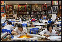 Workers in embroidery factory. Vietnam (color)