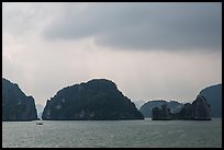 Limestone monolithic islands. Halong Bay, Vietnam (color)