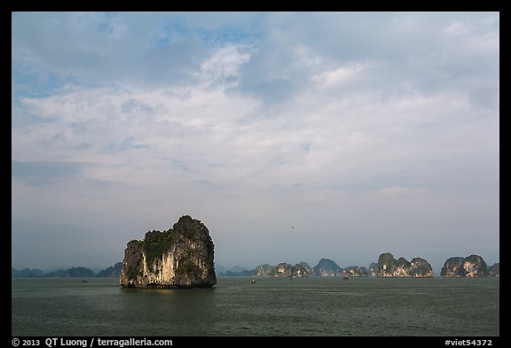 Limestone islets. Halong Bay, Vietnam