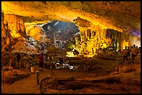Huge underground chamber, Sung Sot Cave. Halong Bay, Vietnam ( color)