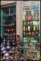 Storefront with ceramic vases. Bat Trang, Vietnam (color)