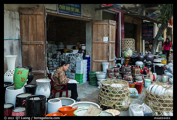 Ceramic stores. Bat Trang, Vietnam (color)