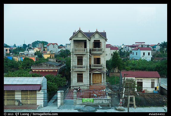 New countryside houses. Bat Trang, Vietnam (color)