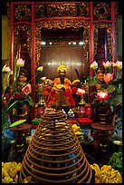 Tran Hung Dao statue in Ngoc Son Temple. Hanoi, Vietnam (color)