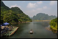 Wharf on Sao Khe River, Trang An. Ninh Binh,  Vietnam (color)