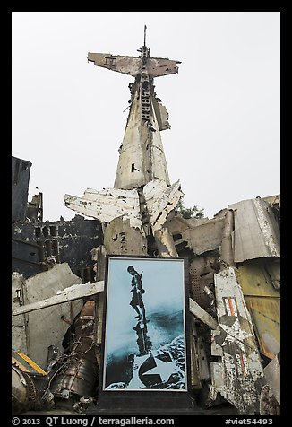 Wreckage of downed B52 bomber. Hanoi, Vietnam