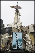 Wreckage of downed B52 bomber. Hanoi, Vietnam (color)