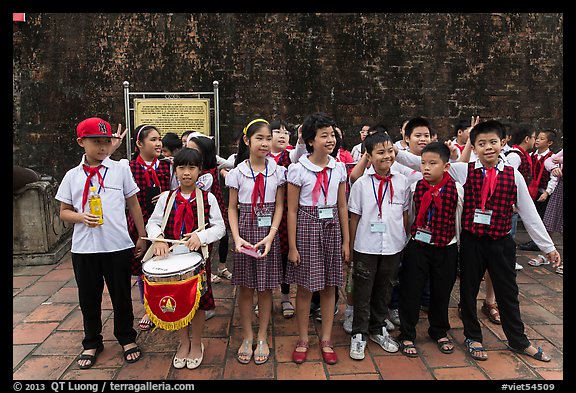 Children of Communist youth organization. Hanoi, Vietnam (color)