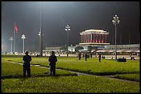Ba Dinh Square and Ho Chi Minh Mausoleum at night. Hanoi, Vietnam ( color)