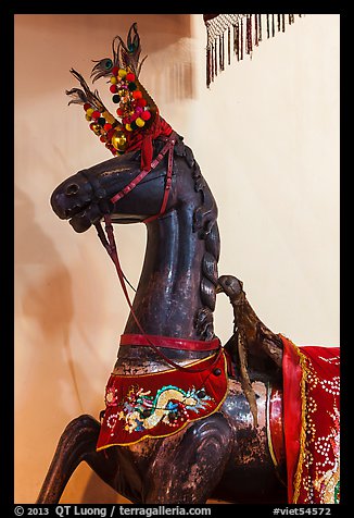Wooden horse, Le Van Duyet temple, Binh Thanh district. Ho Chi Minh City, Vietnam