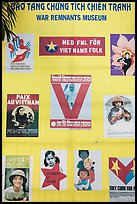 Posters from several countries, War Remnants Museum, district 3. Ho Chi Minh City, Vietnam (color)
