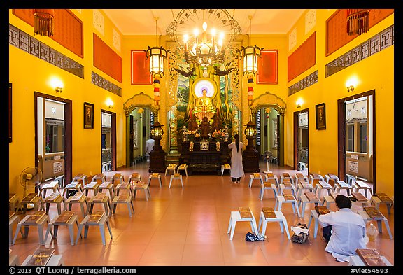 Altar, An Quang Pagoda, district 10. Ho Chi Minh City, Vietnam (color)