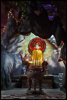 Buddha in grotto, Quoc Tu Pagoda, district 10. Ho Chi Minh City, Vietnam (color)