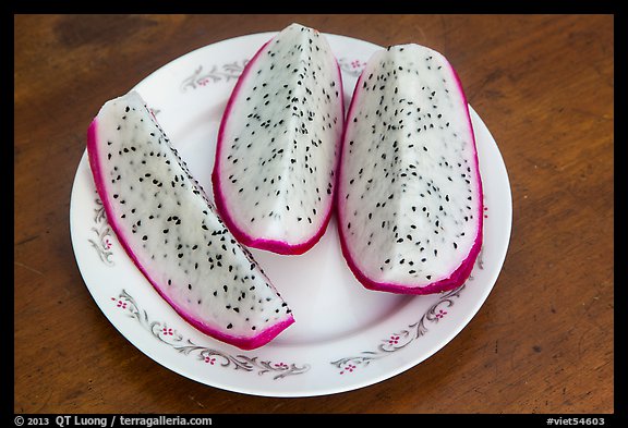 Cut Dragon Fruit. Vietnam (color)