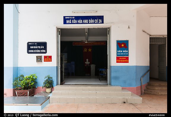 Neighborhood cultural center, district 5. Ho Chi Minh City, Vietnam