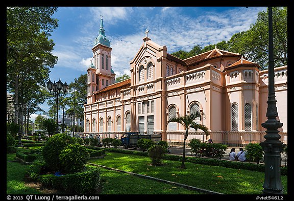 Joan of Arch church and park, district 5. Ho Chi Minh City, Vietnam (color)
