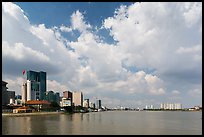 High rises along Saigon River. Ho Chi Minh City, Vietnam ( color)