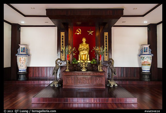 Altar to Ho Chi Minh, Ho Chi Minh Museum. Ho Chi Minh City, Vietnam (color)