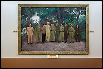 Painting of Ho Chi Minh with comrades. Ho Chi Minh City, Vietnam (color)