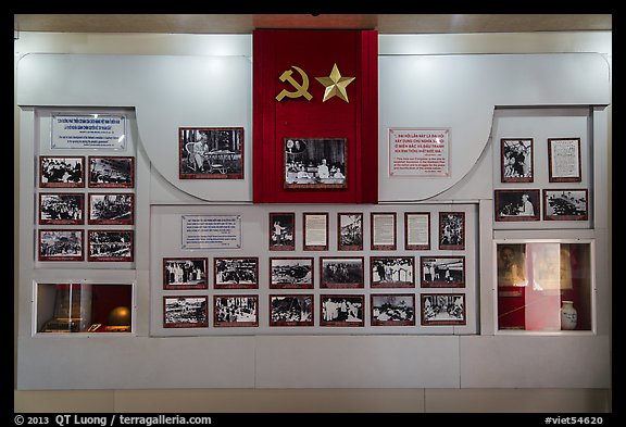 Historic photos, Ho Chi Minh Museum. Ho Chi Minh City, Vietnam (color)