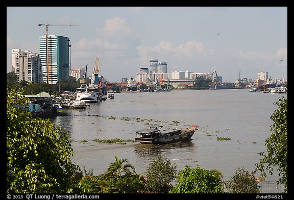 Saigon riverfront. Ho Chi Minh City, Vietnam (color)