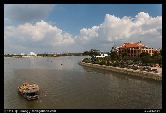 Dragon House and Ben Nghe Channel. Ho Chi Minh City, Vietnam (color)