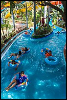 Inner tubing, Dam Sen Water Park, district 11. Ho Chi Minh City, Vietnam (color)