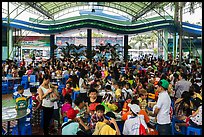 Groups of schoolchildren, Dam Sen Water Park, district 11. Ho Chi Minh City, Vietnam ( color)