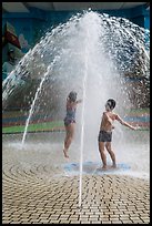 Children in fountain, Dam Sen Water Park, district 11. Ho Chi Minh City, Vietnam (color)