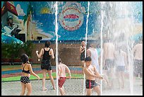 Group playing in water, Dam Sen Water Park, district 11. Ho Chi Minh City, Vietnam ( color)