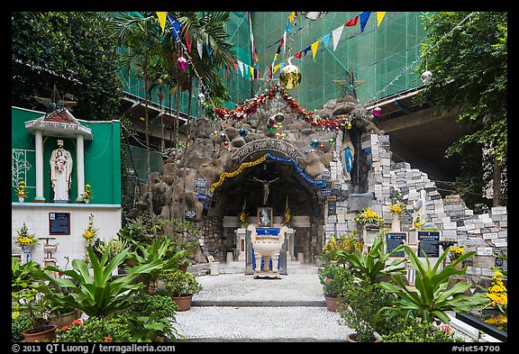 Grotto near Jeanne D'Arc Church, district 5. Ho Chi Minh City, Vietnam