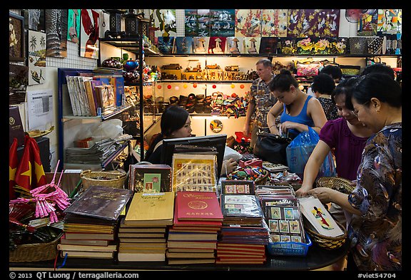 Souvenir store in central post office. Ho Chi Minh City, Vietnam (color)