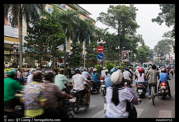 Busy street. Ho Chi Minh City, Vietnam (color)