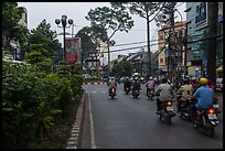 Street at dusk. Ho Chi Minh City, Vietnam