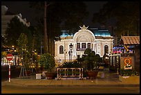 Opera house at night. Ho Chi Minh City, Vietnam (color)