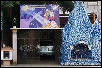 Spirit house and nativity. Vietnam (color)