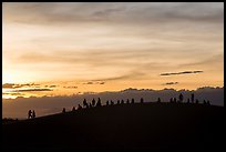 Tourists on dune ridge at sunset. Mui Ne, Vietnam ( color)