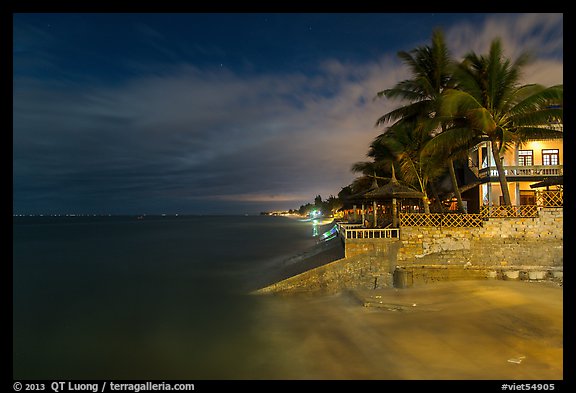 Waterfront at night. Mui Ne, Vietnam