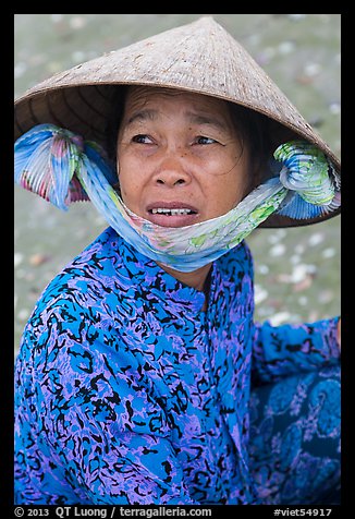 Fisherwoman. Mui Ne, Vietnam (color)